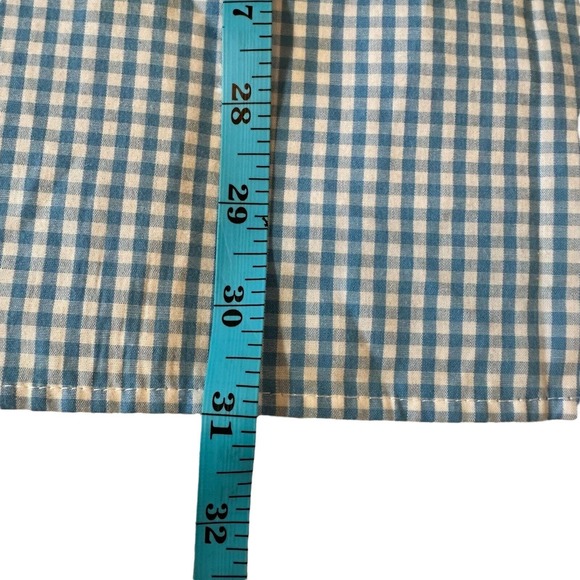 Mountain Khakis Shirt Mens Large Aqua White Checkered Cain Short Sleeve Button‎ - Picture 9 of 12